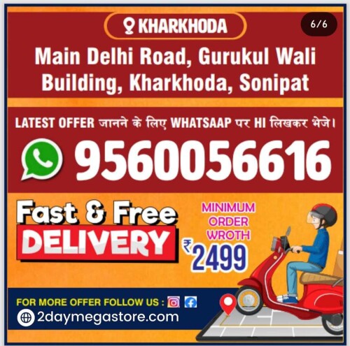 Free and fast delivery for your grocery items available at 2day Mega Store! Get all your daily essentail at your home. 2dadmegastore is providing home delivery facility which is absolutely fast and free. 

https://2daymegastore.com/

#fastdelivery #freedelivery #homedelivery #2daymegastore #foodanddrinks #megamarket #hypermarket #supermarket