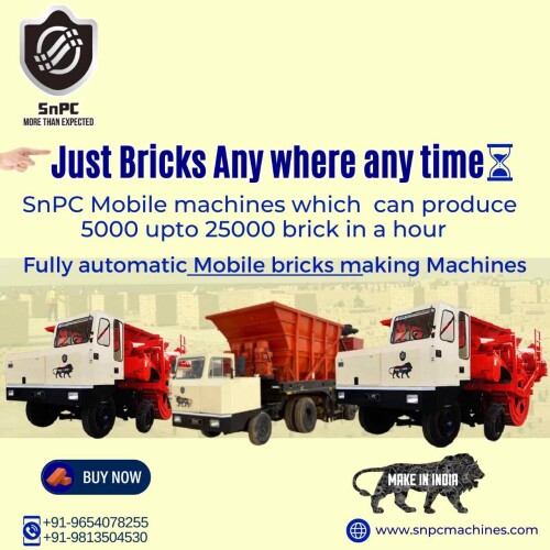 Speed up your brick production with world best brick making machines i.e. BMM410, BMM310 and BMM160 by SnPC Machines India. Brick making machine with latest technology and a very fast production speed according to today era construction industry requirements. Construction Industry is one of the fastest growing industry and secure a very bright future, hence it deserve better equipment but also keep in mind not to harm nature due to its growth. One and only solution for all these problems is SnPC Machines. Fully automatic clay brick making machine with moving technology saves time, natural resources and budget-friendly as well. These machines require only one-third of the water as used in other methods. These machines give kiln owner freedom to produce bricks anywhere, anytime and in any quantity according to their requirements. SnPC Machines supplies its products all across the world. Customers can order from any country, states or can visit our company for their own satisfaction.

https://snpcmachines.com/
#snpcmachine #brickmakingmachine #claybrickmakingmachine #brickmachineIndia #BMM310 #BMM300 #BMM160 #singlediebrickmachine #doublediebrickmachine #offroadconstructionmachinery #offroadbrickmachine #TeamSnPC #constructionequipment #TeamSnPC #SnPCIndia