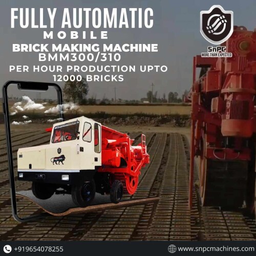 Fully automatic mobile brick making machine