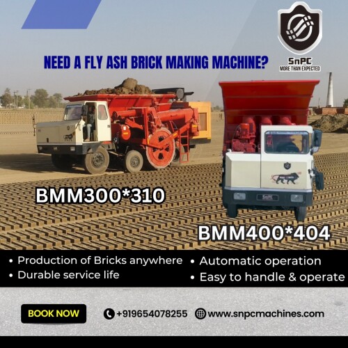 SNPC Machine pvt ltd is a brick on wheel factory with mobile brick making machine. Our two main type of machines are BMM-160 &BMM-300 semi & fully automatic resp. These machines mould brick while moving on wheel with a reduction of 45% cost & 3 times stronger brick as well. Machines requires fuel consumption & prepared raw material for its workinglike gyara, mud etc. Customer can order machine from any state/country or can visit us for their own satisfaction Thankyou for considering our site. 
For more queries please contact us: 8826423668
https://www.snpcmachines.com/
#brickmakingmachine #claybrickmakingmachine #innovationinbrickmaking #worldbestbrickmakingmachine #fastestbrickmakingmachine #snpcIndia #snpcmachines #brickmakingmachineIndia #brickmakingmachineHaryana #brickmakingmachineAssam #mobilebrickmakingmachine #offroadconstruction #offroadbrickmakingmachine #constructionequipment #constructionmachinery #ecofriendlybrickmakingmachine