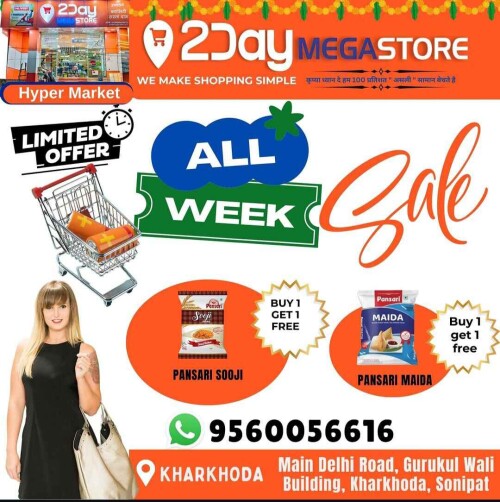 Welcome to 2Day Mega Store, your ultimate one-stop grocery destination Here, you'll discover a world of convenience and variety all under one roof. From the finest ghee and butter to a diverse selection of lunch boxes and essential stationery, we take pride in offering you a wide array of high-quality products at the most competitive prices. Your health is paramount to us, and that's why we guarantee that all our ingredients are fresh and wholesome.
https://2daymegastore.com/
#2daymegastore #foodandbeverages #supermarketkharkhoda #supermarketsonipat #groceryitems #stationaryitems #afforadableprices #favouritefood #cosmetics #selfcareproducts #groceryhaul #kitchenitems #householditems #gymsupplements #stationeryitems #studymaterial #freshfood #saleprice #supermarket #hypermarket #shoppingplacekharkhoda