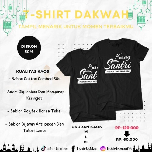 KAOS KUALITAS PREMIUM

- Bahan Cotton combed 30s

- Adem digunakan dan menyerap keringat

- Sablon Polyfex korea tebal

- Sablon dijamin anti pecah dan tahan lama

UKURAN

- M

- L

- XL

link pembelian:https://serbaadaaa.orderonline.id/page/dhqkaos-dakwah-islami-001-copy-1721806876000