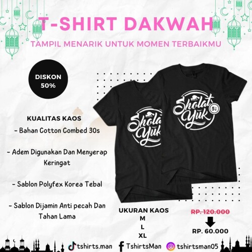 KAOS KUALITAS PREMIUM

- Bahan Cotton combed 30s

- Adem digunakan dan menyerap keringat

- Sablon Polyfex korea tebal

- Sablon dijamin anti pecah dan tahan lama

UKURAN

- M

- L

- XL

link pembelian:https://serbaadaaa.orderonline.id/page/dhqkaos-dakwah-islami-001-copy-1721806876000